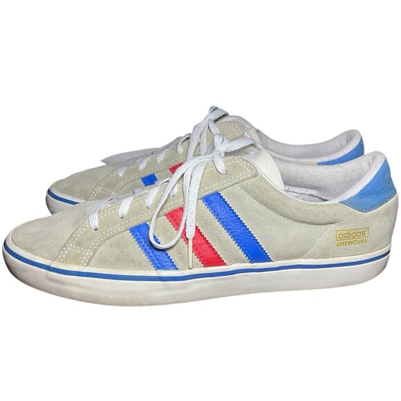 Adidas Americana Low White/Red-Blue Skateboarding Men's Shoe Size 10.5, G65587 - Picture 3 of 14